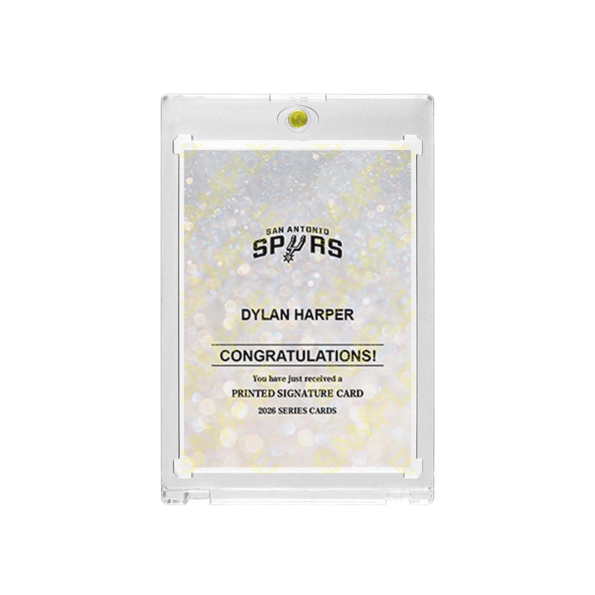 Spurs Dylan Harper Chrome Rookie Signature Basketball Card with Display Case