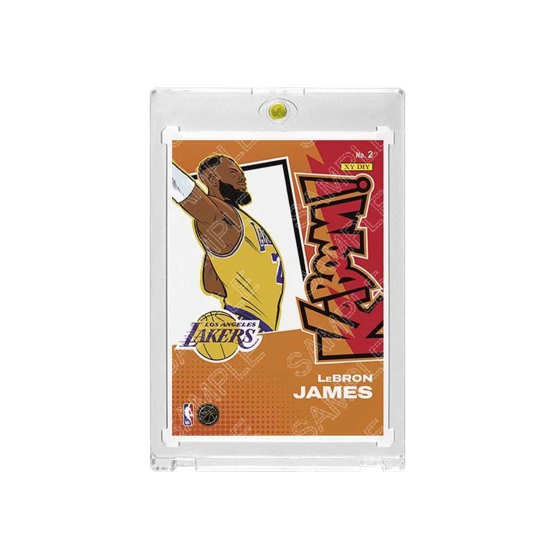 Lakers LeBron James Kaboom Style Fan Art Card with Display Case