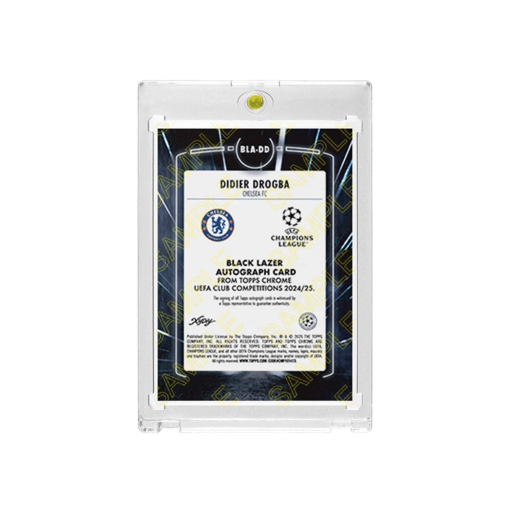 Didier Drogba Facsimile Signature Football Card Fan Made, Comes With Magnetic Protective Card Case