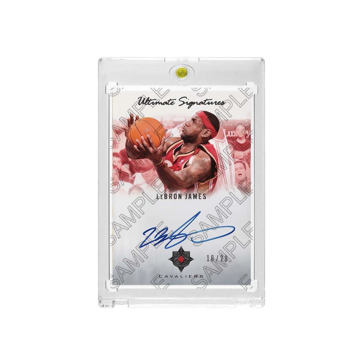 Cavaliers LeBron James Ultimate Signatures Auto Card with Display Case